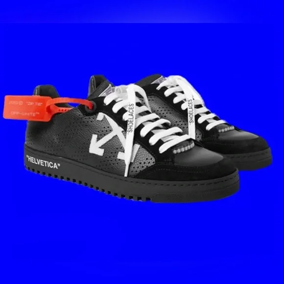 Off-White Black and White Designer Sneakers - Picture 2 of 11